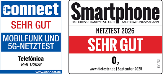 Testsiegel von connect und Smartphone Magazin mit der Bewertung Sehr gut